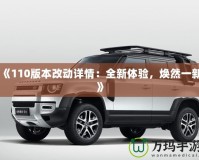 《110版本改動詳情：全新體驗(yàn)，煥然一新》