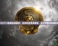 DOTA2TI13直播全程解析：全球頂級電競盛宴，你不可錯過的精彩時刻！