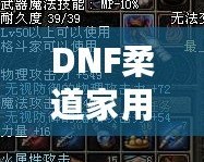 DNF柔道家用什么武器最好？全方位解析最佳武器選擇！