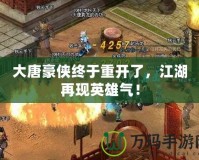 大唐豪俠終于重開了，江湖再現(xiàn)英雄氣！
