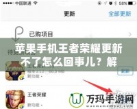 蘋果手機王者榮耀更新不了怎么回事兒？解決方法大揭秘！