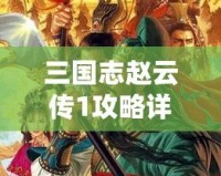 三國(guó)志趙云傳1攻略詳解大全：從新手到高手，你需要知道的所有技巧！
