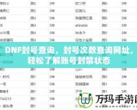 DNF封號(hào)查詢，封號(hào)次數(shù)查詢網(wǎng)址，輕松了解賬號(hào)封禁狀態(tài)