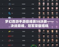 夢(mèng)幻西游手游巔峰賽S8決賽——決戰(zhàn)巔峰，冠軍榮耀揭曉