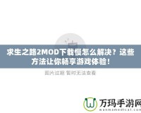 求生之路2MOD下載慢怎么解決？這些方法讓你暢享游戲體驗！
