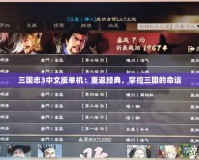 三國(guó)志3中文版單機(jī)：重返經(jīng)典，掌控三國(guó)的命運(yùn)