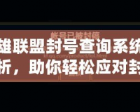 英雄聯(lián)盟封號查詢系統(tǒng)全解析，助你輕松應(yīng)對封號風(fēng)險