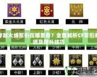 穿越火線(xiàn)軍銜在哪里看？全面解析CF軍銜系統(tǒng)及提升技巧