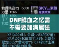 DNF鮮血之憶需不需要加滿屬強(qiáng)？揭秘真正的最佳搭配