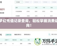 夢(mèng)幻充值記錄查詢(xún)，輕松掌握消費(fèi)動(dòng)向！
