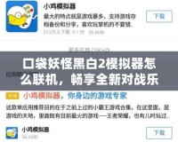 口袋妖怪黑白2模擬器怎么聯(lián)機(jī)，暢享全新對戰(zhàn)樂趣！