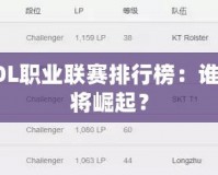 探秘韓國(guó)LOL職業(yè)聯(lián)賽排行榜：誰(shuí)主沉浮，誰(shuí)將崛起？