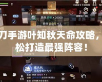 天刀手游葉知秋天命攻略，輕松打造最強(qiáng)陣容！