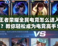 王者榮耀全民電競(jìng)怎么進(jìn)入？教你輕松成為電競(jìng)高手！