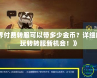 《魔獸世界付費(fèi)轉(zhuǎn)服可以帶多少金幣？詳細(xì)解析，輕松玩轉(zhuǎn)轉(zhuǎn)服新機(jī)會(huì)！》