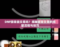 DNF徽章能交易嗎？揭秘徽章交易的完整流程與技巧