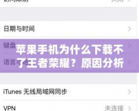 蘋果手機(jī)為什么下載不了王者榮耀？原因分析與解決辦法