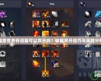 魔獸世界懷舊服可以雙開嗎？破解雙開技巧與風(fēng)險(xiǎn)分析