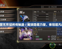 真三國無雙猛將傳秘籍：解鎖隱藏力量，體驗超凡戰(zhàn)斗！