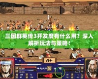 三國群英傳3開發(fā)度有什么用？深入解析玩法與策略！