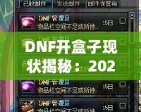 DNF開盒子現(xiàn)狀揭秘：2024年最強(qiáng)開盒策略！