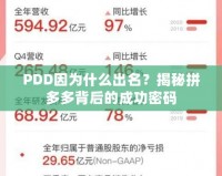 PDD因?yàn)槭裁闯雒?？揭秘拼多多背后的成功密碼