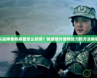 斗戰(zhàn)神寵物裝備怎么獲得？快速提升寵物戰(zhàn)力的方法解析