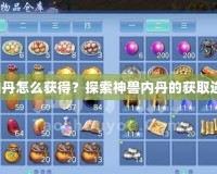 神武神獸內(nèi)丹怎么獲得？探索神獸內(nèi)丹的獲取途徑與技巧！