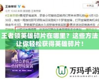 王者領(lǐng)英雄碎片在哪里？這些方法讓你輕松獲得英雄碎片！