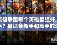 英雄聯(lián)盟哪個英雄最強(qiáng)好上手？最適合新手和高手的選擇解析