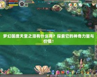 夢幻國度天堂之淚有什么用？探索它的神奇力量與價值！