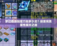 夢幻西游加魔力加多少靈？探索完美屬性提升之路