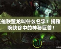 英雄聯(lián)盟龍叫什么名字？揭秘召喚峽谷中的神秘巨獸！