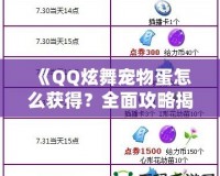 《QQ炫舞寵物蛋怎么獲得？全面攻略揭秘！》