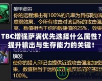TBC增強薩滿優(yōu)先選擇什么屬性？提升輸出與生存能力的關鍵！