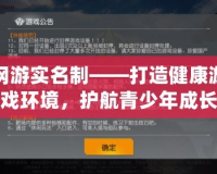 網(wǎng)游實(shí)名制——打造健康游戲環(huán)境，護(hù)航青少年成長(zhǎng)