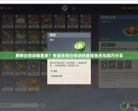 原神白鐵塊哪里多？快速獲得白鐵塊的最佳地點(diǎn)與技巧分享