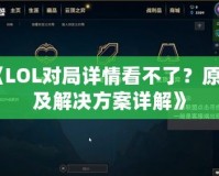 《LOL對(duì)局詳情看不了？原因及解決方案詳解》