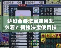 夢(mèng)幻西游法寶效果怎么看？揭秘法寶使用技巧與最佳搭配