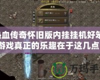熱血傳奇懷舊版內(nèi)掛掛機(jī)好笨，游戲真正的樂(lè)趣在于這幾點(diǎn)！