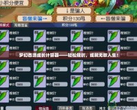 夢(mèng)幻西游成長(zhǎng)計(jì)算器——輕松規(guī)劃，成就無(wú)敵人生！