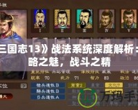 《三國志13》戰(zhàn)法系統(tǒng)深度解析：策略之魅，戰(zhàn)斗之精