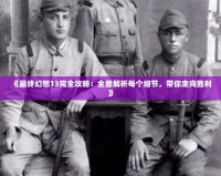 《最終幻想13完全攻略：全面解析每個(gè)細(xì)節(jié)，帶你走向勝利》