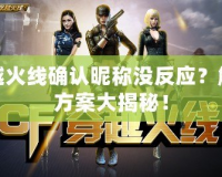 穿越火線確認(rèn)昵稱沒反應(yīng)？解決方案大揭秘！