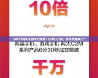 LOL10周年無限火力模式：狂歡已開啟，多久才能停止？