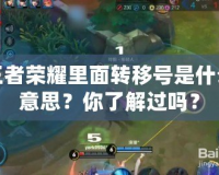 王者榮耀里面轉(zhuǎn)移號是什么意思？你了解過嗎？