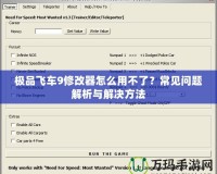 極品飛車9修改器怎么用不了？常見問題解析與解決方法