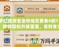 夢幻西游寶寶修煉花費(fèi)表0到17，助你輕松升級寶寶，省時省力！