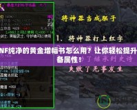 DNF純凈的黃金增幅書怎么用？讓你輕松提升裝備屬性！