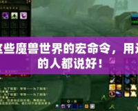 這些魔獸世界的宏命令，用過的人都說好！